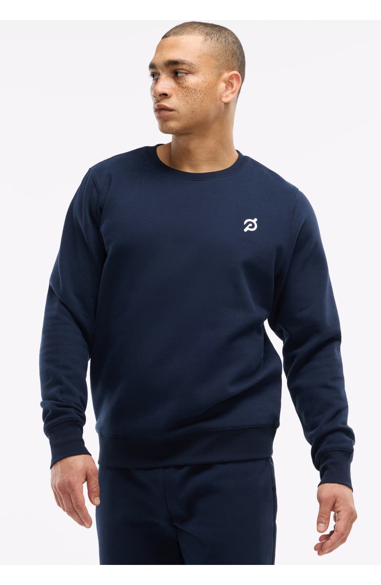 Peloton Soft Fleece Crewneck Sweatshirt, Alternate, color, Deep Navy