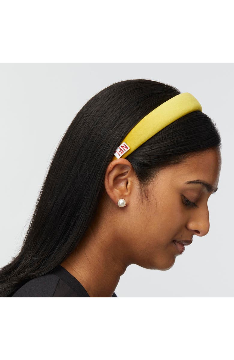 Lele Sadoughi Los Angeles Rams Charlotte Headband, Alternate, color, Sol 700