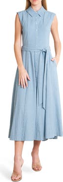 FREEMARKET Pinstripe Midi Dress