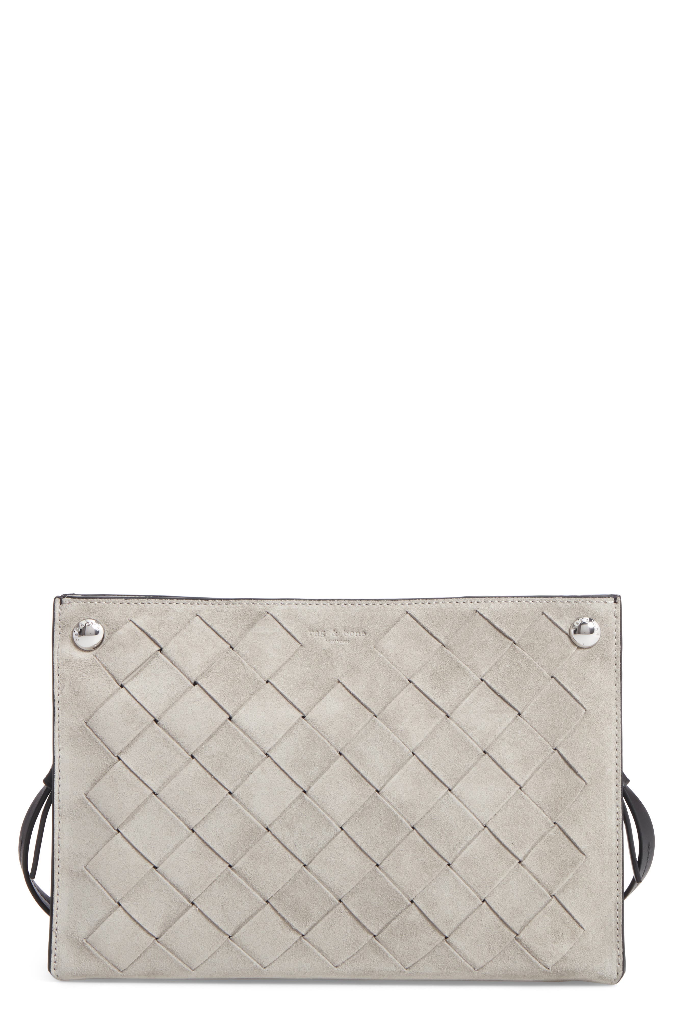 rag & bone Compass Suede Crossbody Bag, Main, color, 