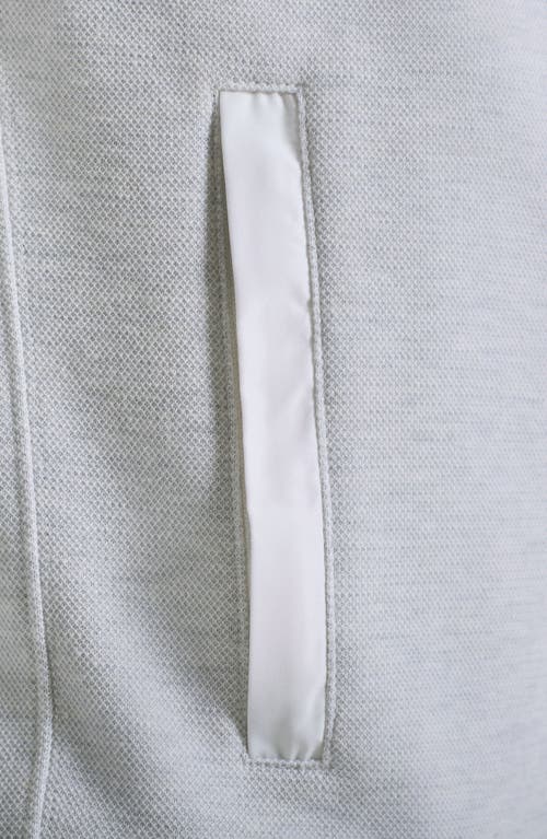 Bugatchi Heathered Quarter Zip Pullover In Gray