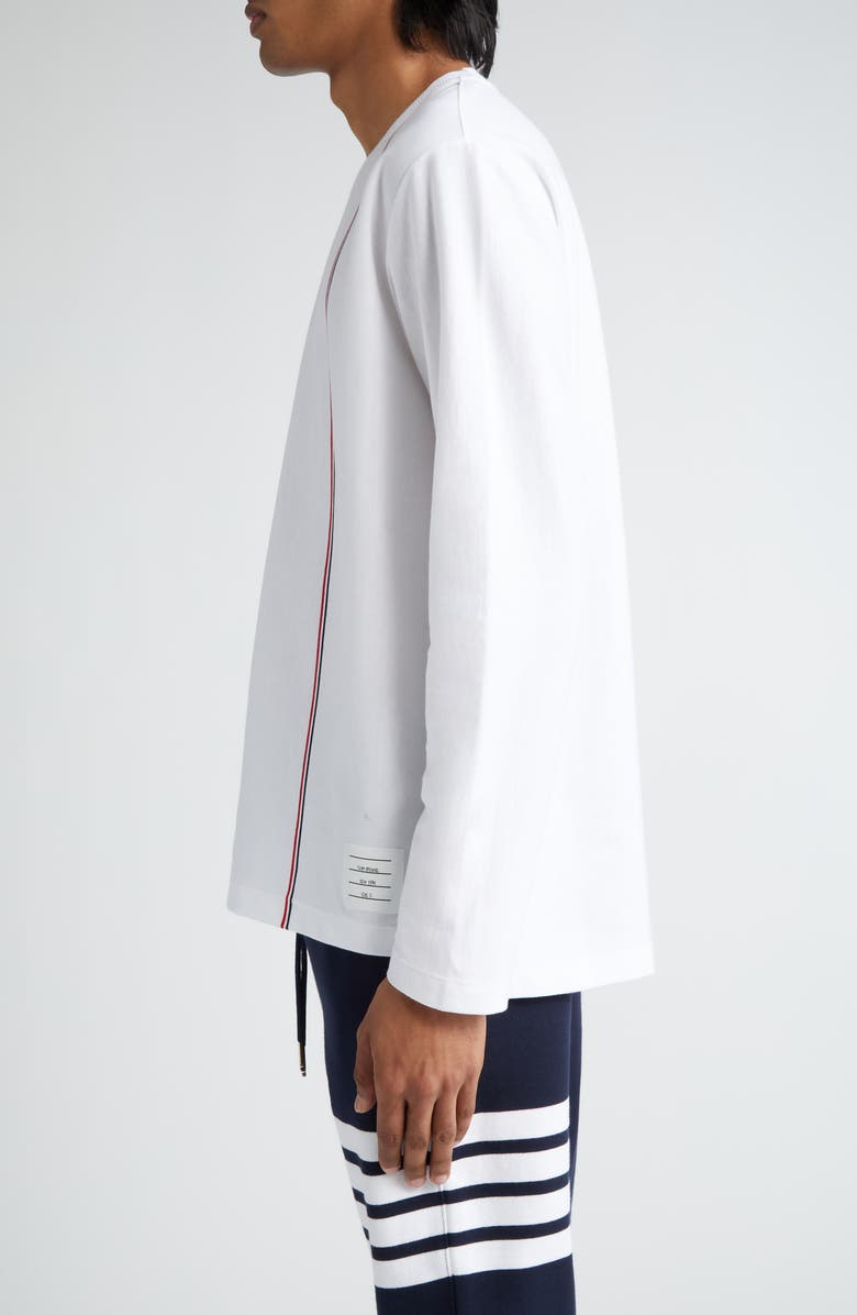 Thom Browne Oversize Long Sleeve Cotton T-Shirt, Alternate, color, 