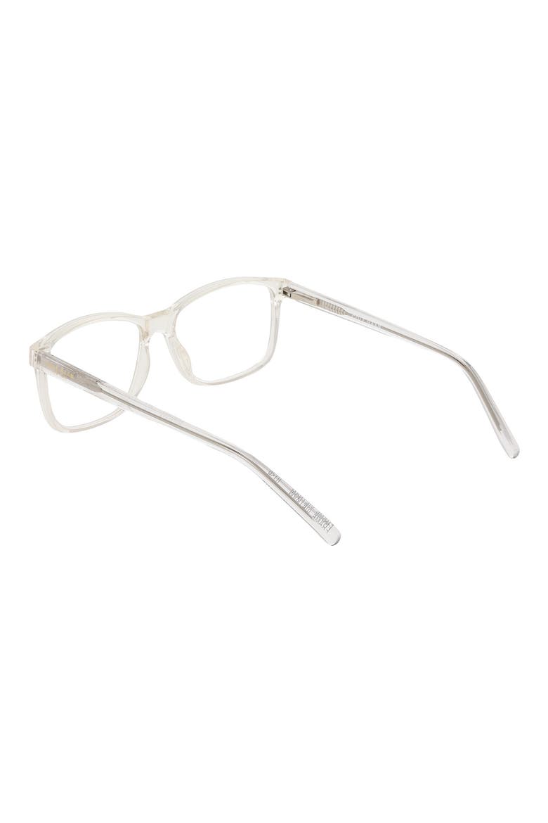 55mm Square Reading Glasses, Alternate, color, CRYSTAL CLEAR