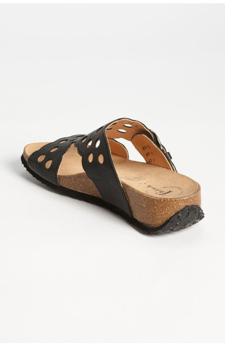 Think! 'Mizzi' T-Strap Sandal, Alternate, color, Black Leather