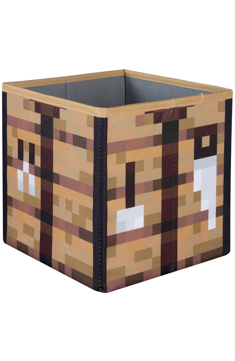 MINECRAFT Fabric Storage Boxes 2 Piece Creeper & Crafting Table, 10 Inch, Alternate, color, Multicolored