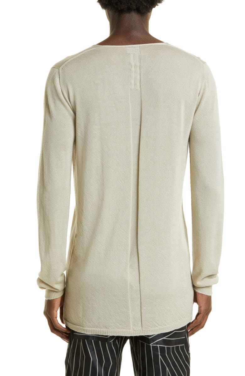 Rick Owens Oversize Deep V-Neck Cashmere Sweater, Alternate, color, 