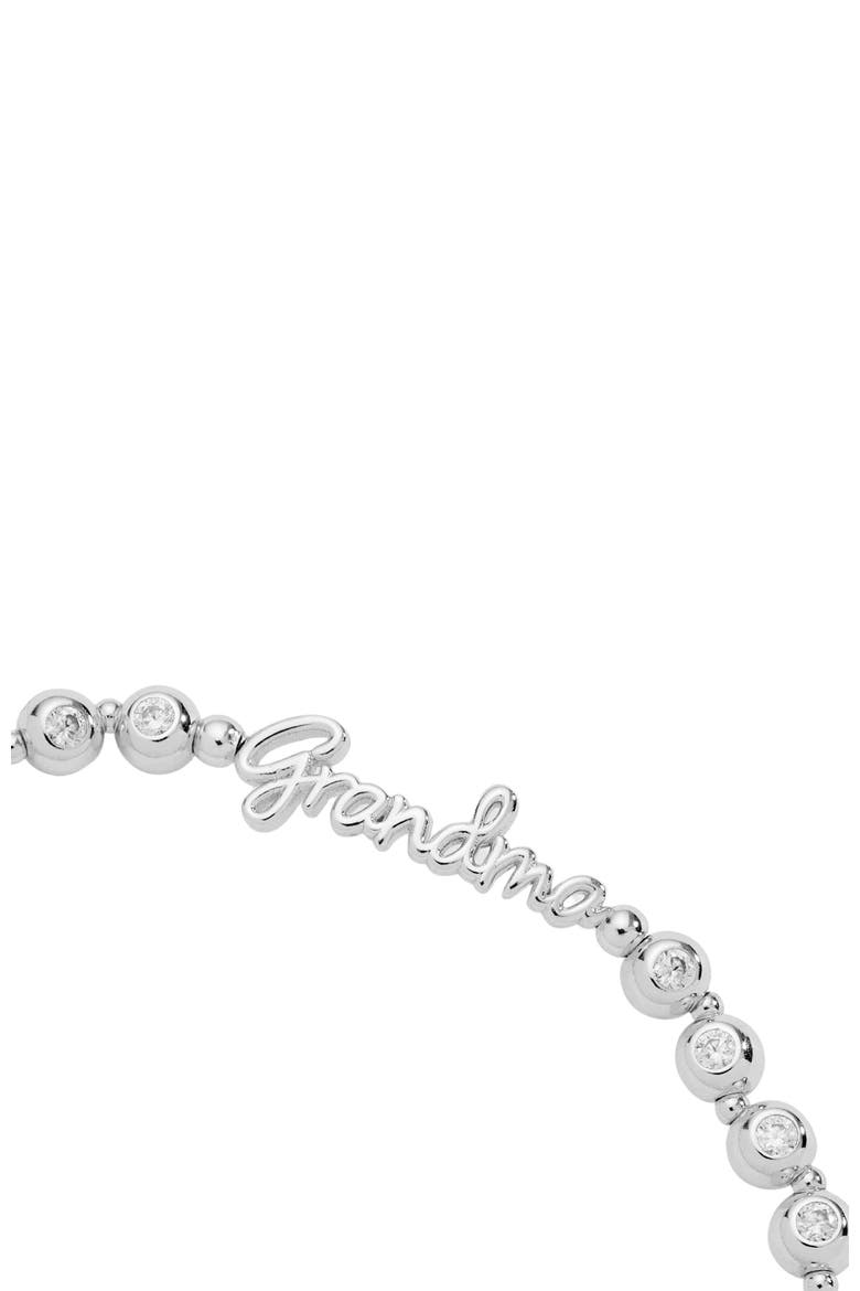 Grandma Elongated Crystal Stretch Bracelet, Alternate, color, Silver