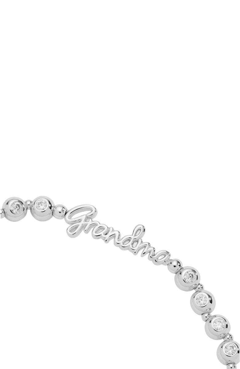 Alex and Ani Grandma Elongated Crystal Stretch Bracelet, Alternate, color, Silver