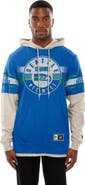 New Era Men's New Era Royal Seattle Seahawks Twofer Layered Long Sleeve Hoodie T-Shirt