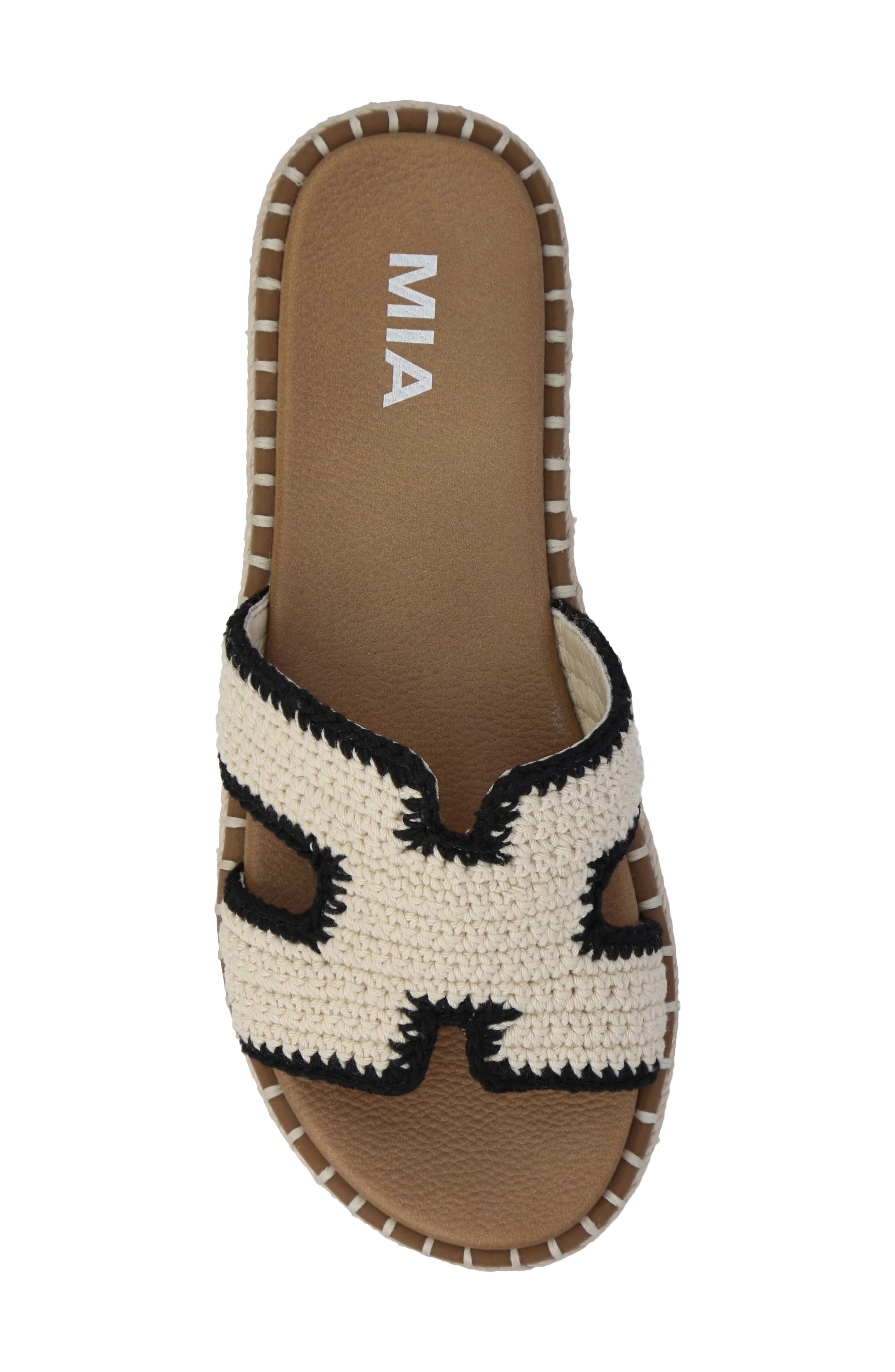 MIA Sabine Slide Sandal, Alternate, color, Black/ Off-White