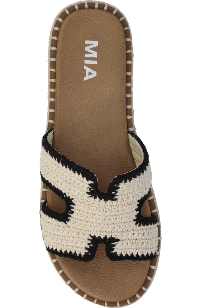 MIA Sabine Slide Sandal, Alternate, color, Black/ Off-White