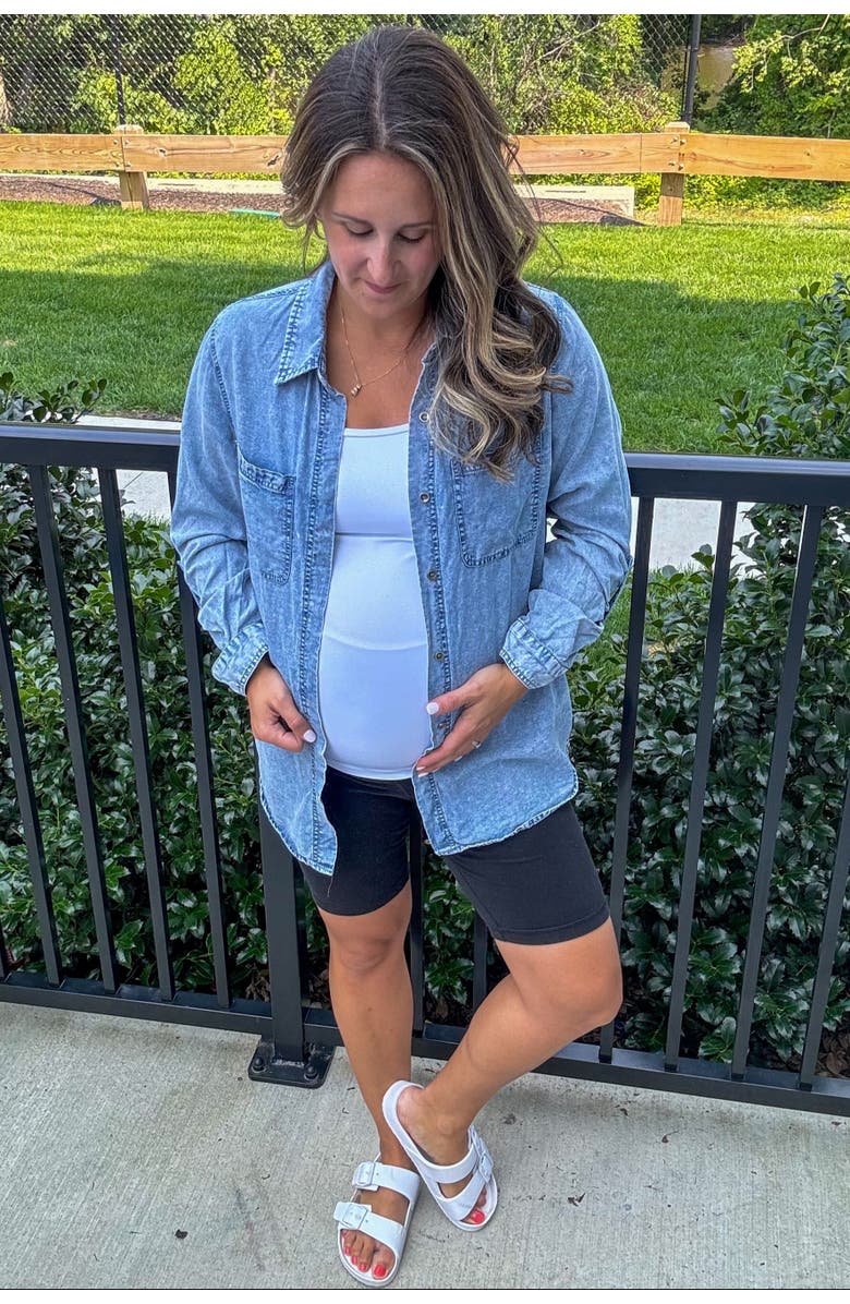 PinkBlush Rolled Cuff Shirt, Alternate, color, Light Blue