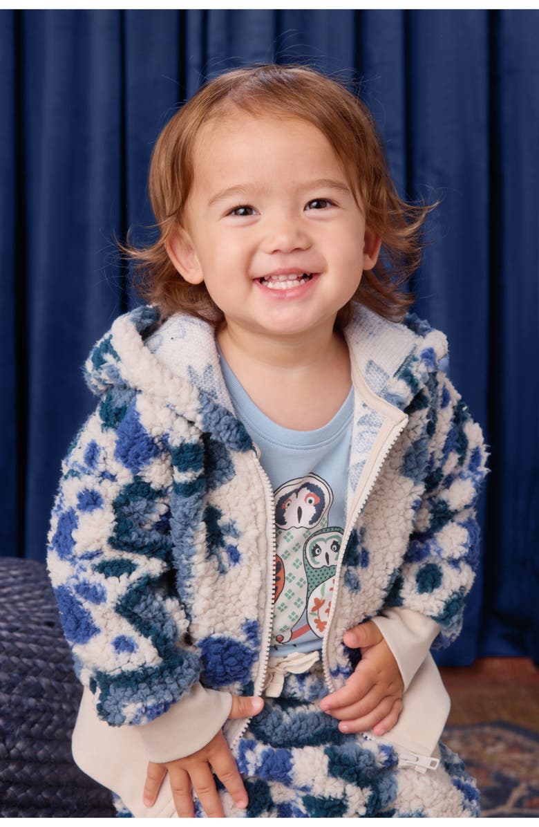 Tea Collection Teddy Fleece Baby Hoodie, Alternate, color, 