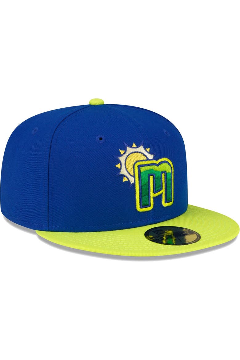 Men's New Era Blue Chattanooga Lookouts Copa De La Diversion 59FIFTY Fitted Hat, Alternate, color, Blue