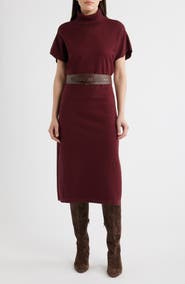 Eliza J Turtleneck Midi Sweater Dress