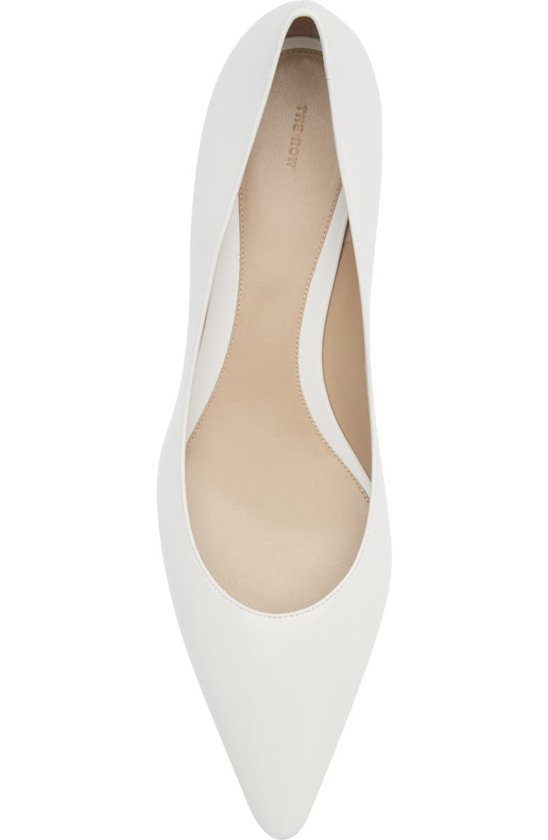 The Row Liiisa Two Pointed Toe Kitten Heel Pump, Alternate, color, Optic White