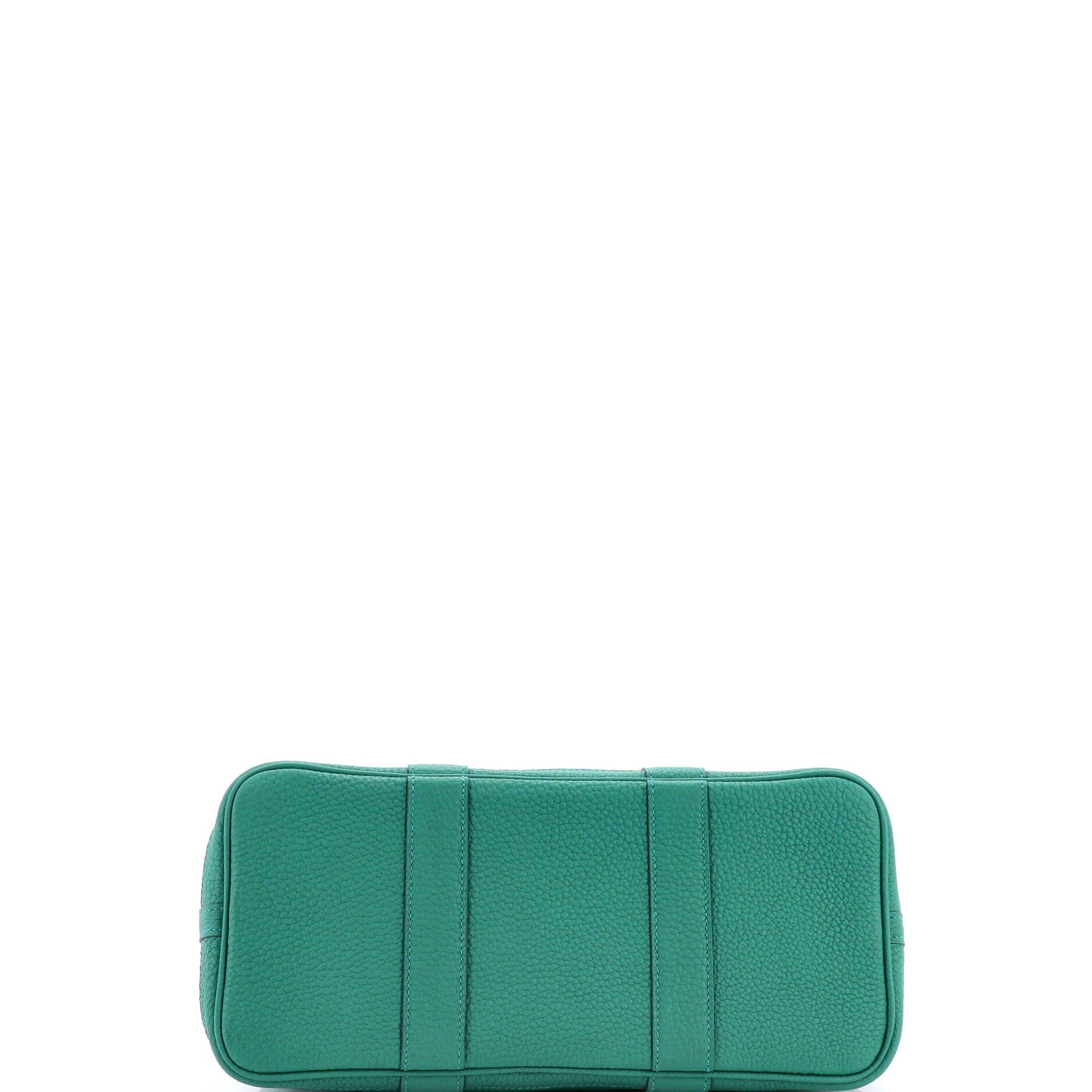 Pre-Owned Hermes Garden Party Tote Leather 30, Alternate, color, Vert Vertigo