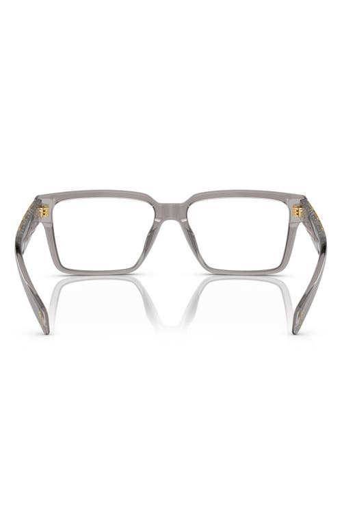 Versace 55mm Rectangular Optical Glasses In Gray