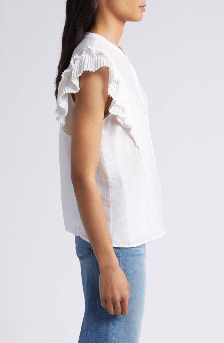 vineyard vines Flutter Sleeve Button-Up Top, Alternate, color,