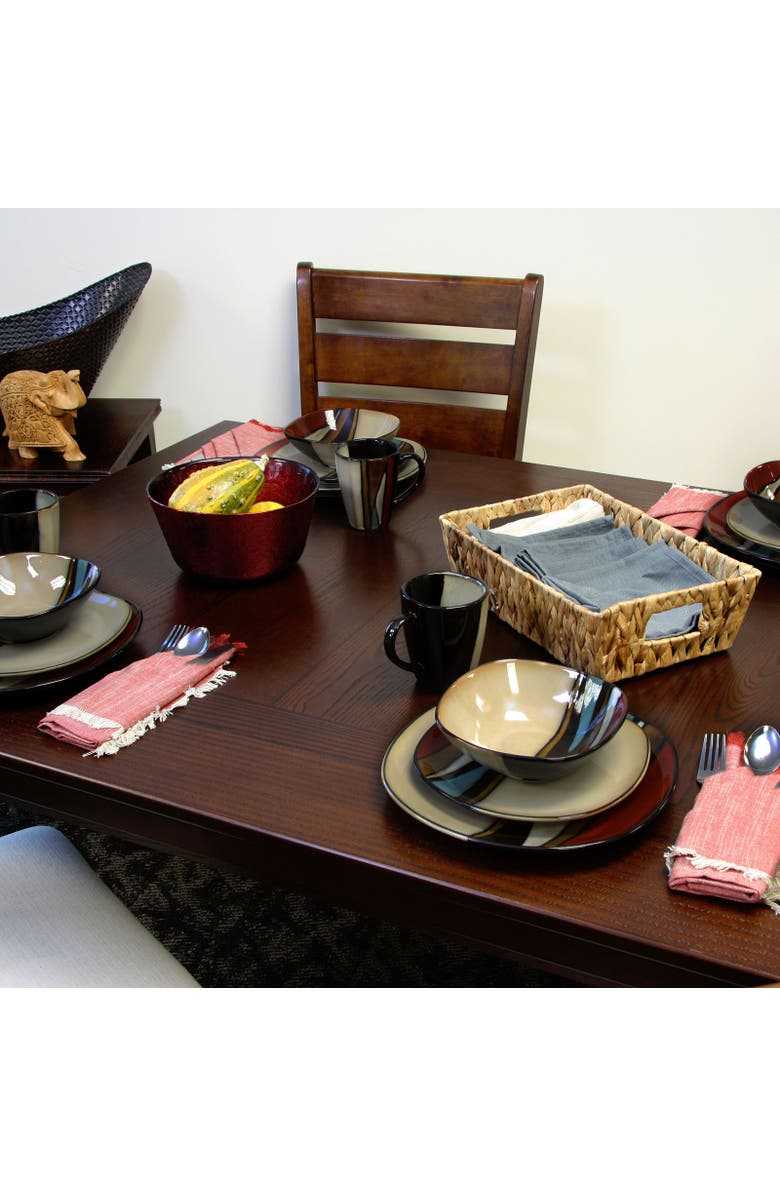 Gibson Elite Althea 16-Piece Stoneware Dinnerware Set,, Alternate, color, Beige