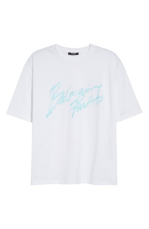 Brushstroke Paris Logo Graphic T-Shirt