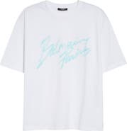 Balmain Brushstroke Paris Logo Graphic T-Shirt