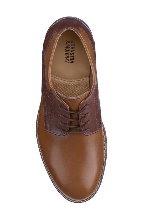Johnston & Murphy Conard Saddle Shoe In Tan/mahogany Full Grain