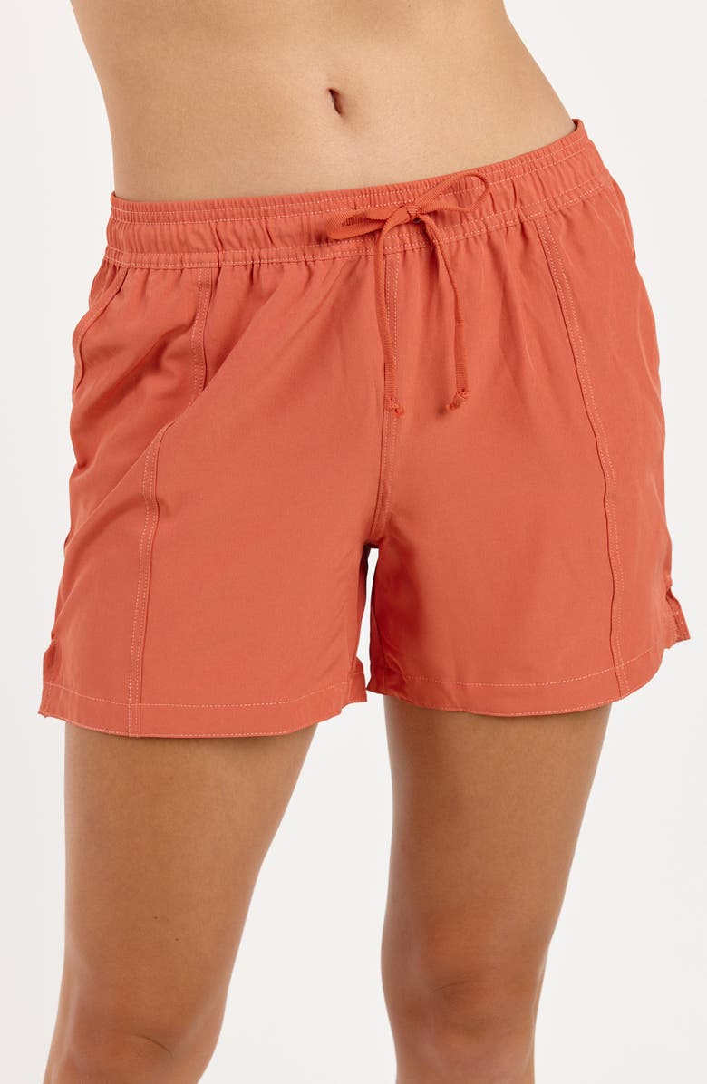 Calypsa 4" Board Shorts, Main, color, Rust