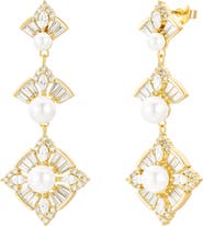 Untamed Petals Margaux Pearl Drop Earrings