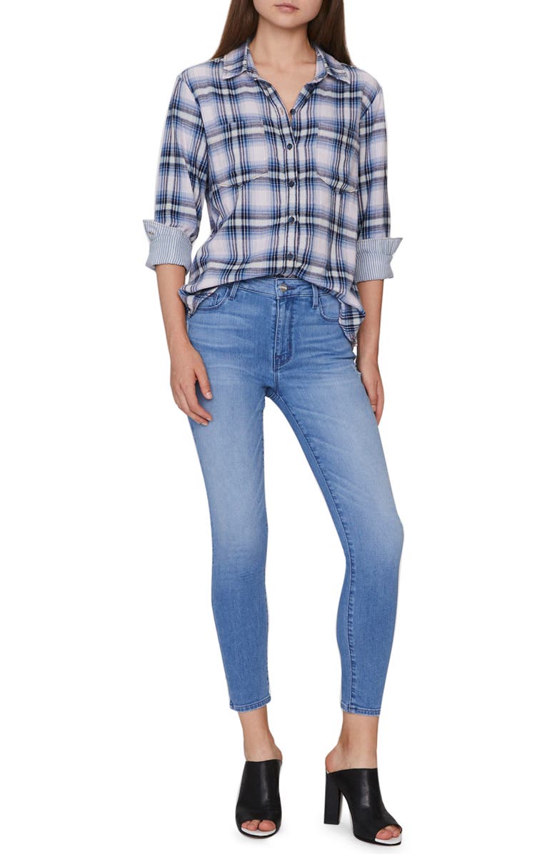 Sanctuary Favorite Boyfriend Plaid Cotton Shirt, Alternate, color,