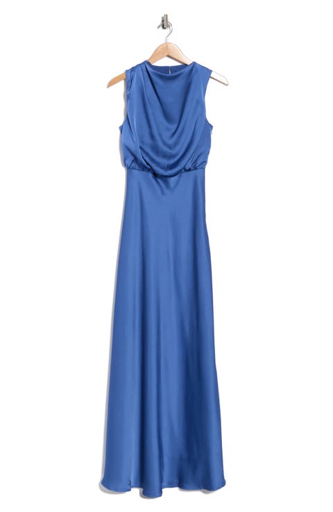 Satin Sleeveless Maxi Dress