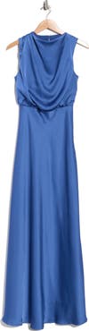 Lulus Satin Sleeveless Maxi Dress