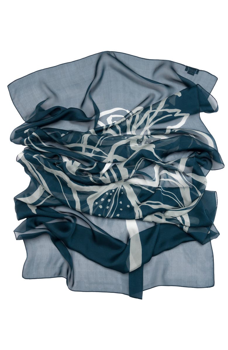 Elizabetta Nina - Silk Scarf/Shawl for Women, Alternate, color, Deep Teal