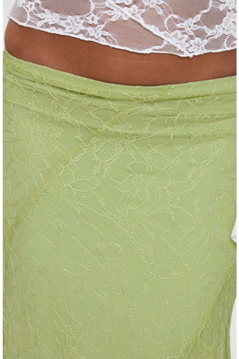 Lace Maxi Skirt, Alternate, color, GREEN