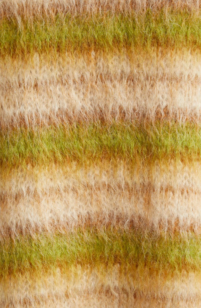 Marni Stripe V-Neck Mohair & Wool Blend Cardigan, Alternate, color,