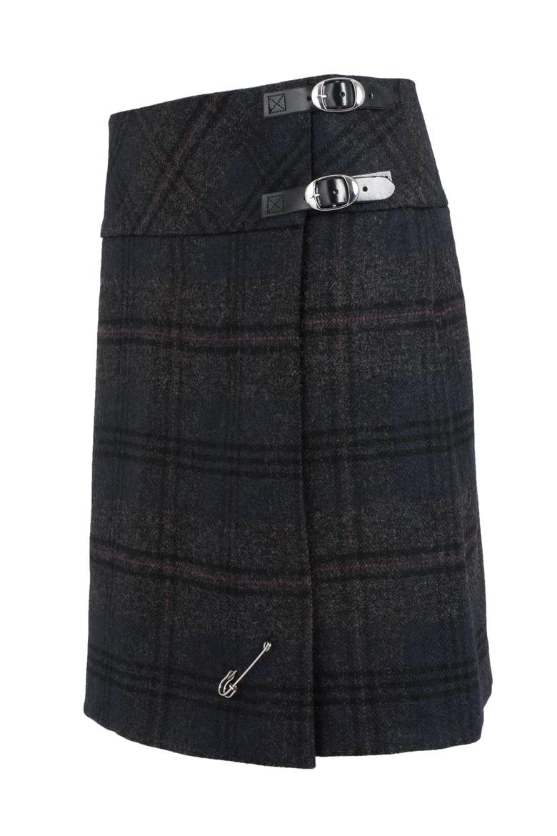 Celt Mini Kilt Skirt, Alternate, color, NAVY CHARCOAL TARTAN