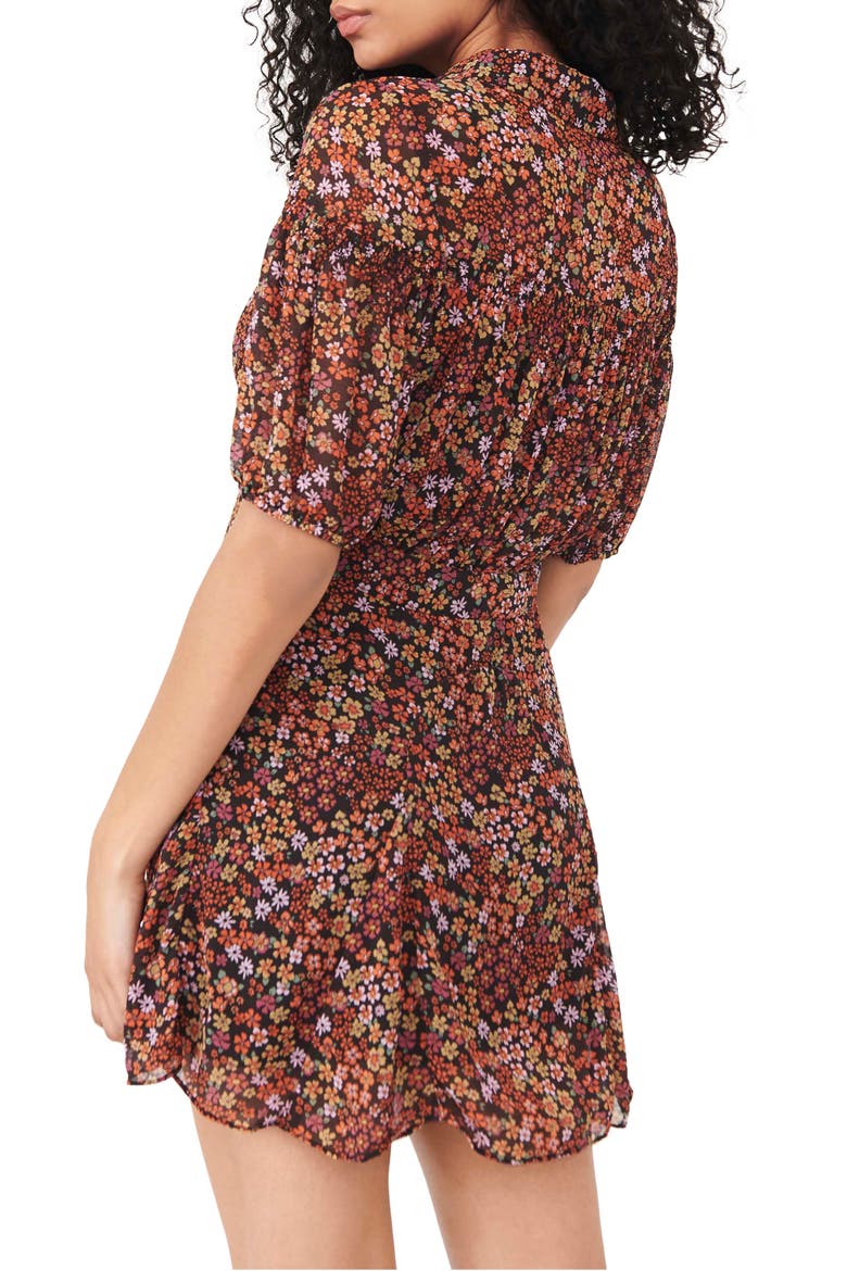 Bonnie Floral Print Minidress, Alternate, color, DUSK COMBO