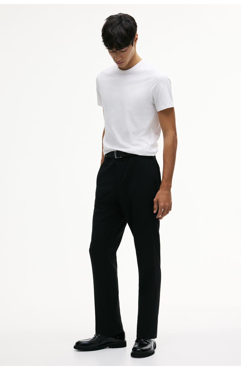 H&M Slim Fit Suit Trousers, Alternate, color, Black