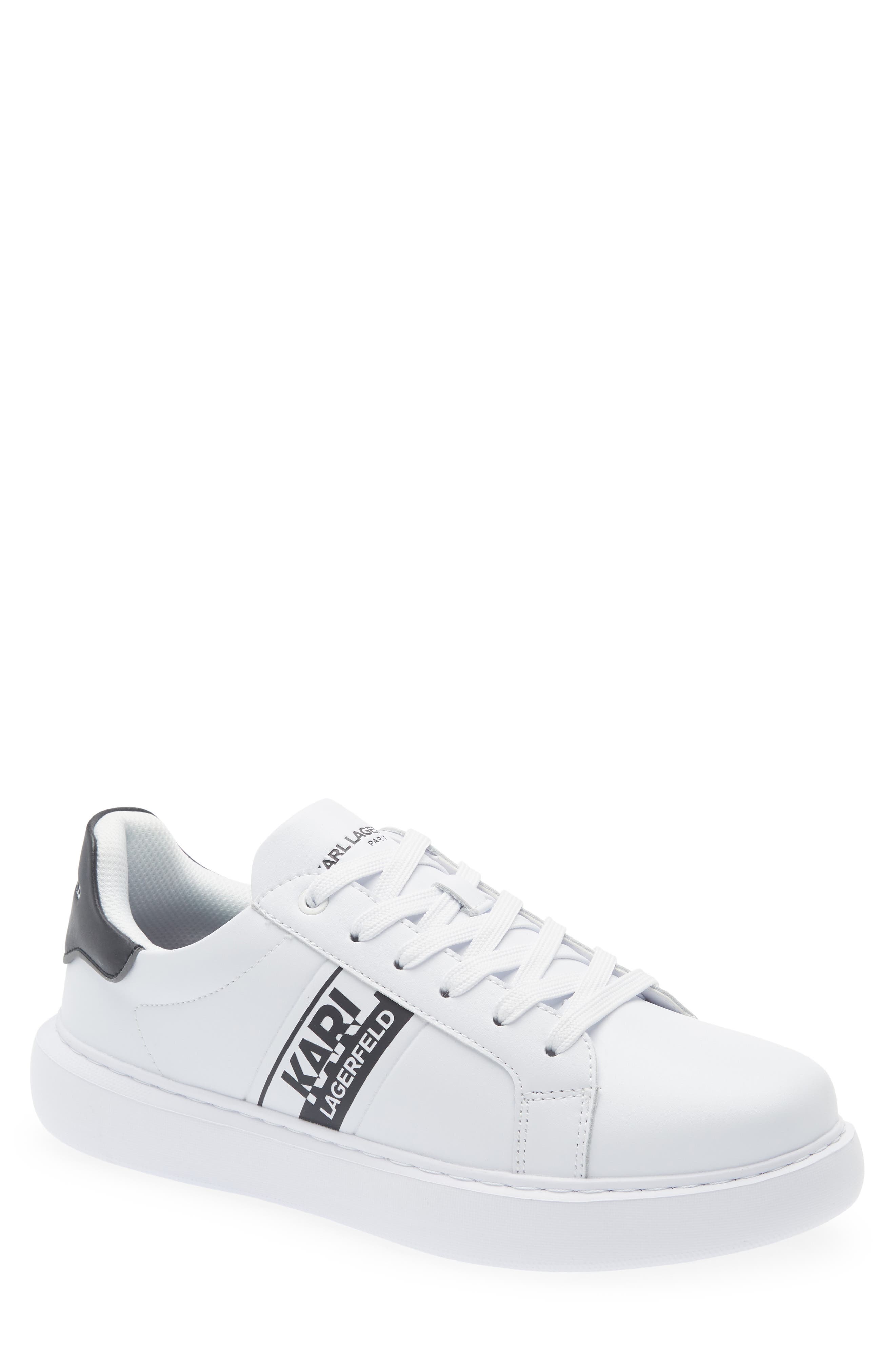 KARL LAGERFELD PARIS Leather Low Top Sneaker