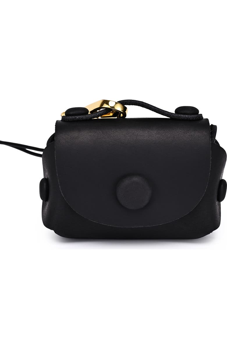 OLD TREND Satch Genuine Leather Mini Charm, Alternate, color, Black