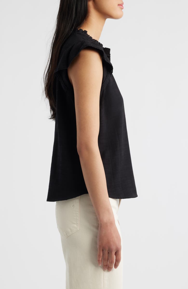 Wit & Wisdom Flutter Sleeve Top, Alternate, color, Black