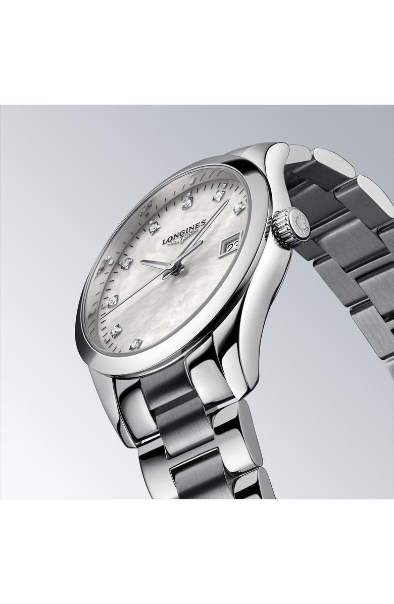 Longines Conquest Classic Diamond Bracelet Watch, 34mm, Alternate, color, 
