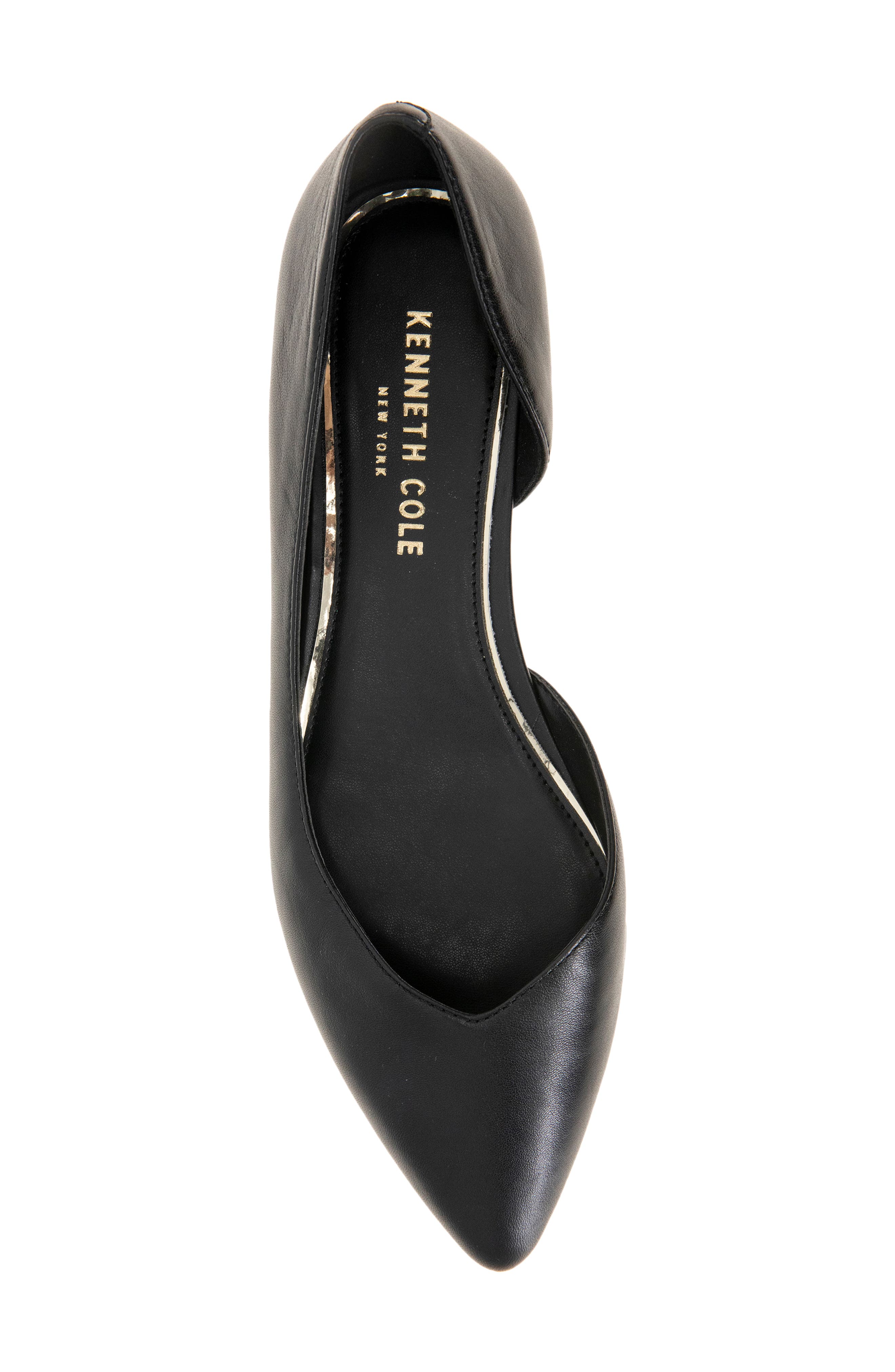 Kenneth Cole Carmina Half d'Orsay Flat, Alternate, color, Black