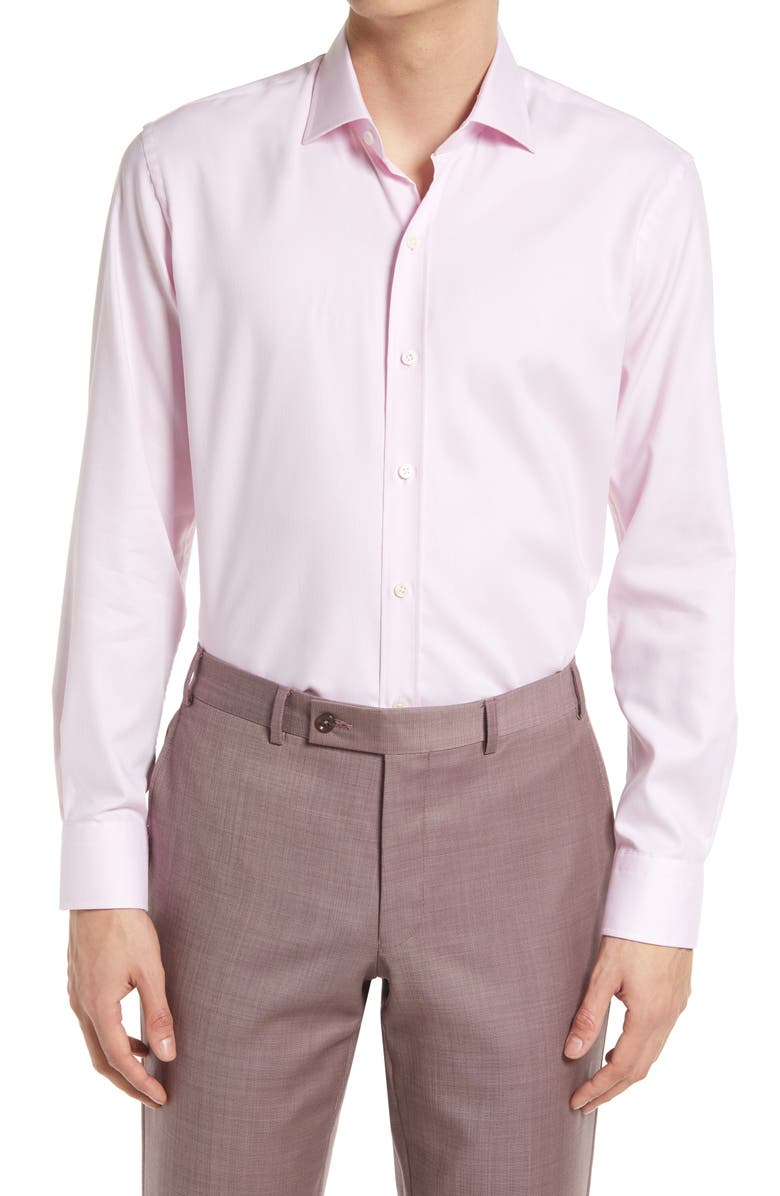 Ledbury Tailored Fit Solid Dress Shirt, Main, color, 