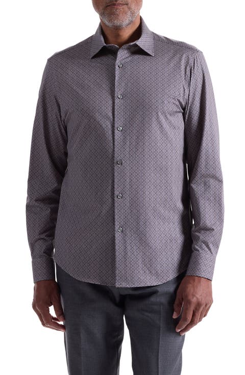 James OoohCotton® Geo Print Button-Up Shirt