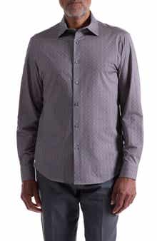 Bugatchi James OoohCotton® Geo Print Button-Up Shirt