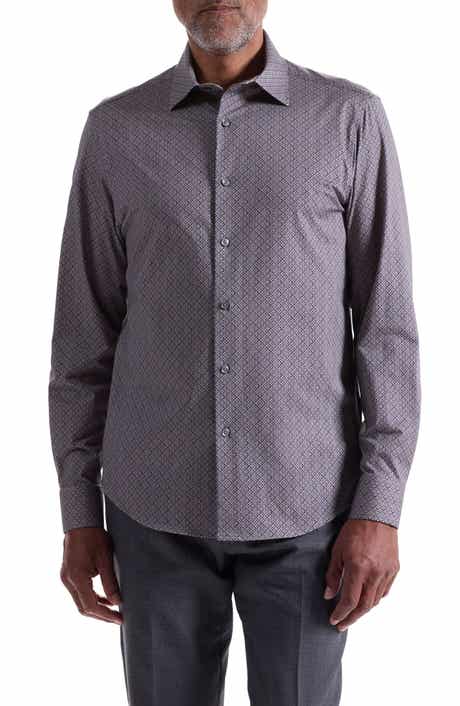 Bugatchi James OoohCotton® Geo Print Button-Up Shirt