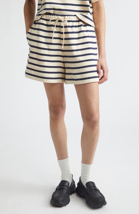 Stripe Cotton Shorts
