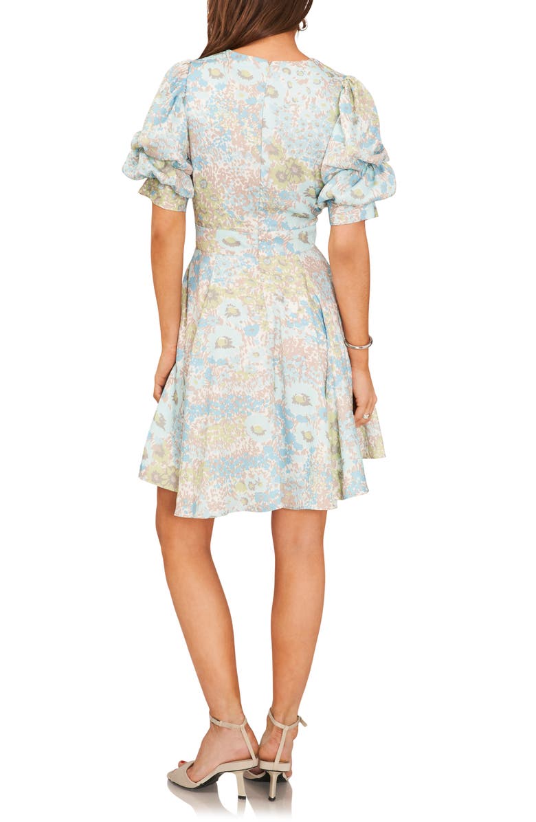 1.STATE Floral Tiered Puff Seeve Dress, Alternate, color, 