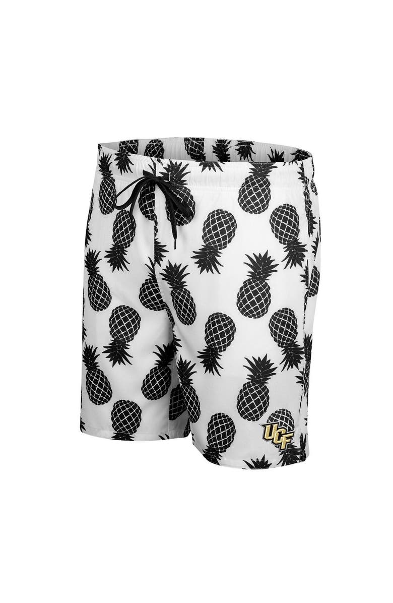COLOSSEUM Men's Colosseum White UCF Knights Pineapples Swim Shorts, Alternate, color, White